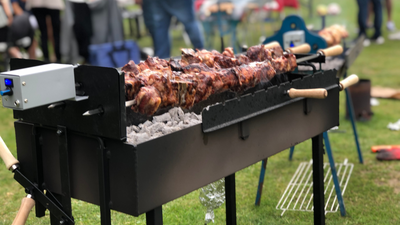 Cyprus Rotisserie Charcoal Barbecue in the park