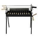Modern Cypriot Foukou Rotisserie Charcoal Large BBQ in Black