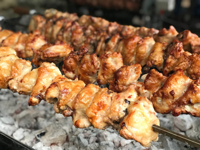 Chicken Souvla Cooked on a Cyprus BBQ
