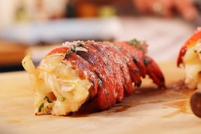 Lobster Tails stuffed with Garlic Butter