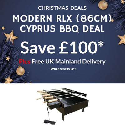 Modern Charcoal BBQ - Christmas BBQ Deal - Modern RLX Counter Top Chain Cypriot BBQ (86cm).