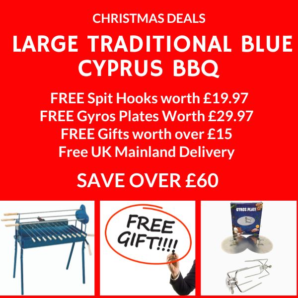 Charcoal BBQ Bundle - Christmas BBQ Bundle - Large Traditional Cypriot Barbecue