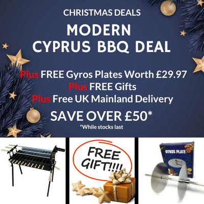 Charcoal BBQ Bundle - Christmas BBQ Deal - Modern Black Cypriot Barbecue