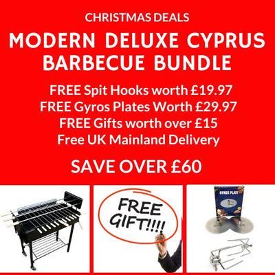 Charcoal BBQ Bundle - Christmas BBQ Bundle - Modern Deluxe Cypriot Barbecue