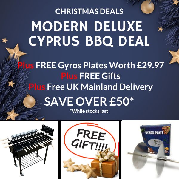 Charcoal BBQ Bundle - Christmas BBQ Deal - Modern Deluxe Cypriot Barbecue