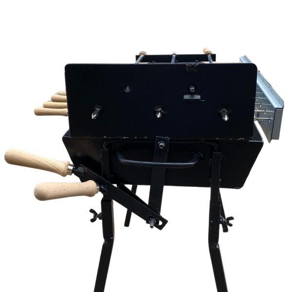 Modern Greek Cypriot Foukou Rotisserie BBQ in Black