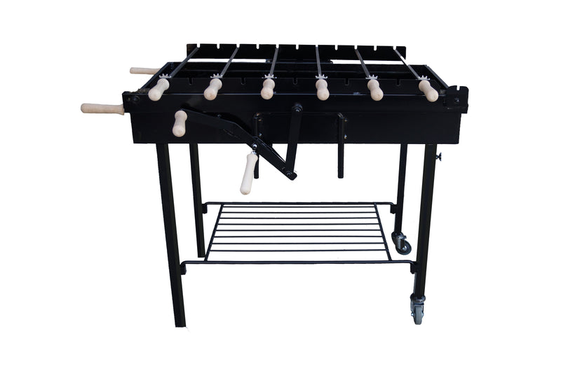 Modern Charcoal BBQ - Modern RLX Chain BBQ Greek Cypriot Rotisserie Foukou Charcoal With Legs And Grills (86cm)