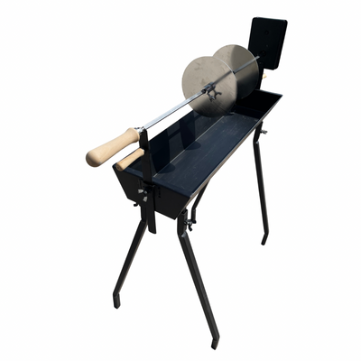Single Souvla Rotisserie Charcoal Cypriot BBQ with Gyros Plates