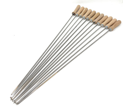 Set of Souvlaki skewers with wooden handles