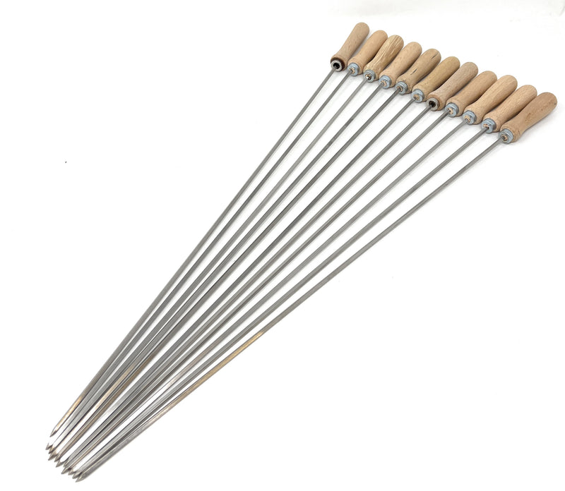 Set of Souvlaki skewers with wooden handles