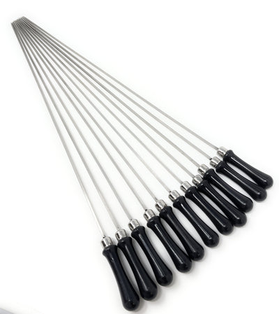 Set of souvlaki Skewers with black heat resistant handles 