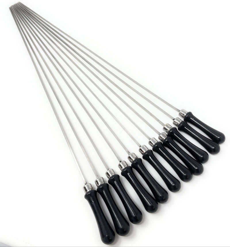 Set of metal skewers Souvlaki Skewers with black handles