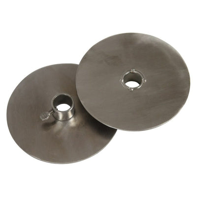 Disc Desktop Gyro Gyros Plates (Set of 2) Stainless Steel Yeros Discs-Cyprus BBQ