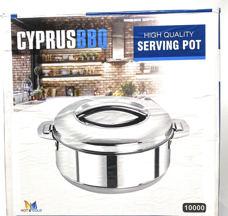 Stainless Steel 10L Hot or Cold Insulated Thermal Serving Pot-Cyprus BBQ
