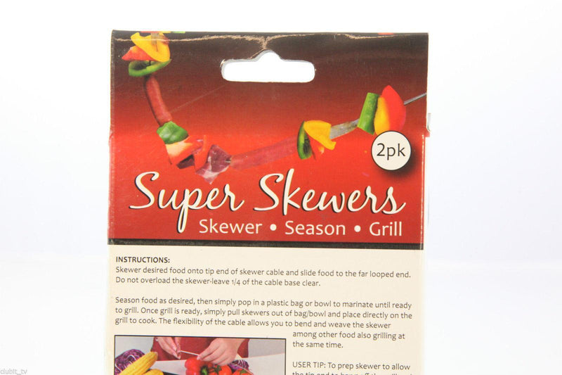 Skewer - Stainless Steel Bendable Super Skewers for BBQ or Grill - 2 Pack-Cyprus BBQ